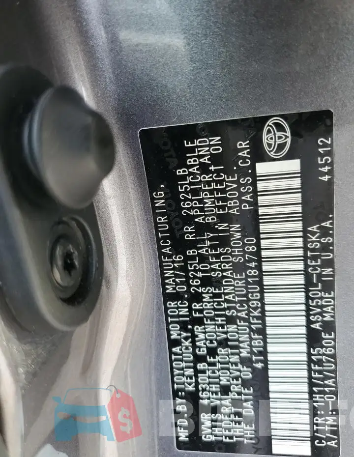 4T1BF1FK9GU184780 Photo# 12