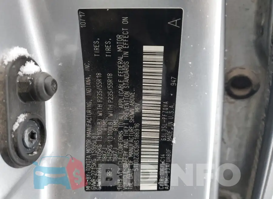 5TDDZ3DC5HS186916 Photo# 13
