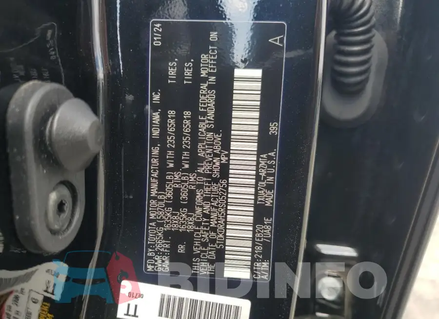 5TDKDRAH5RS052756 Photo# 13