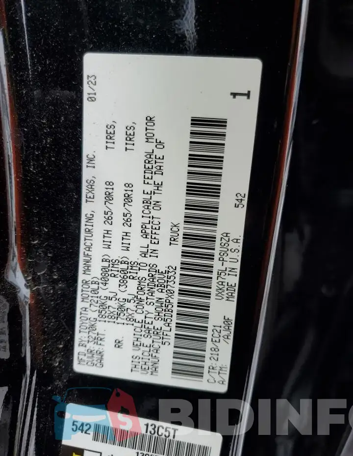 5TFLA5DB5PX073532 Photo# 12