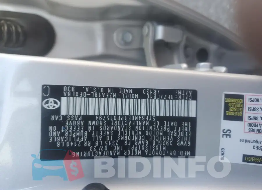 5YFB4MDE1PP015794 Photo# 12
