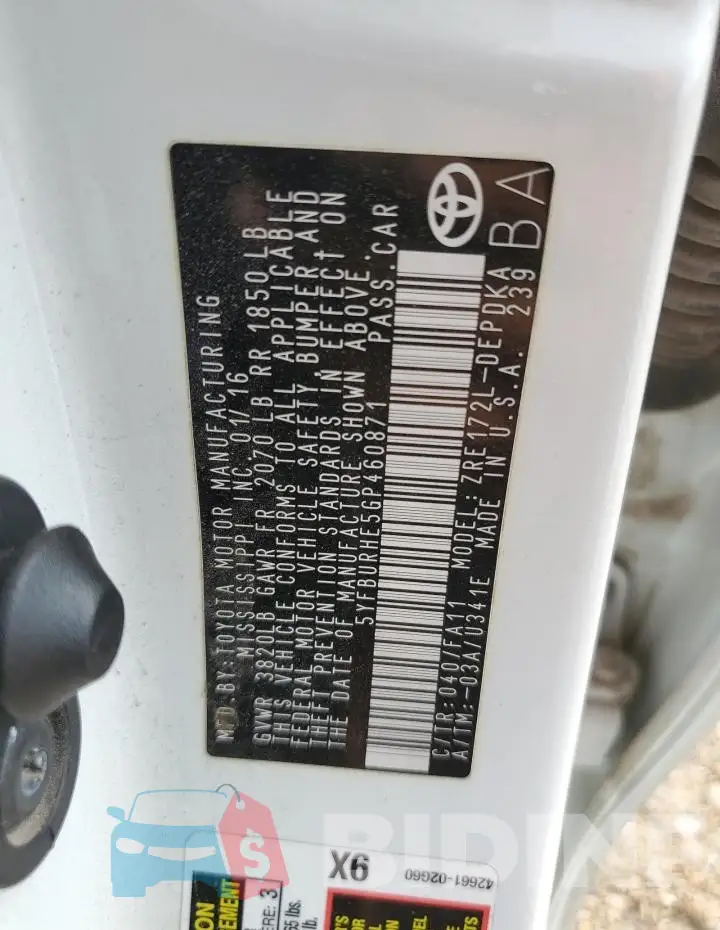 5YFBURHE5GP460871 Photo# 12