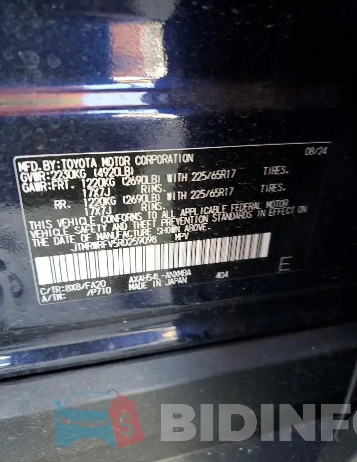JTMRWRFV5RD259098 Photo# 13