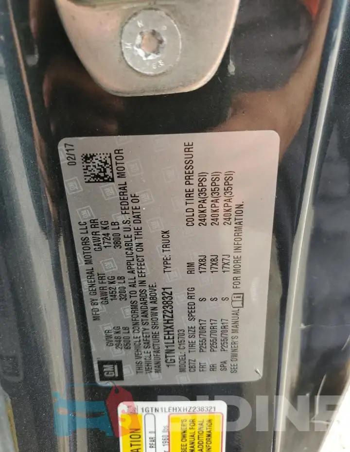 1GTN1LEHXHZ238321 Photo# 12
