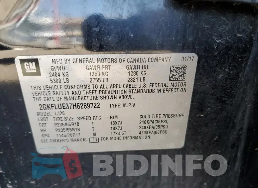 2GKFLUE37H6289722 Photo# 12
