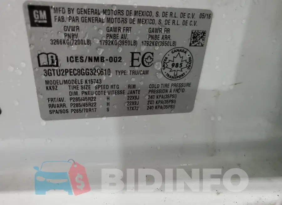 3GTU2PEC8GG329610 Photo# 13
