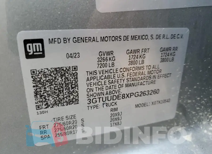 3GTUUDE8XPG263260 Photo# 13