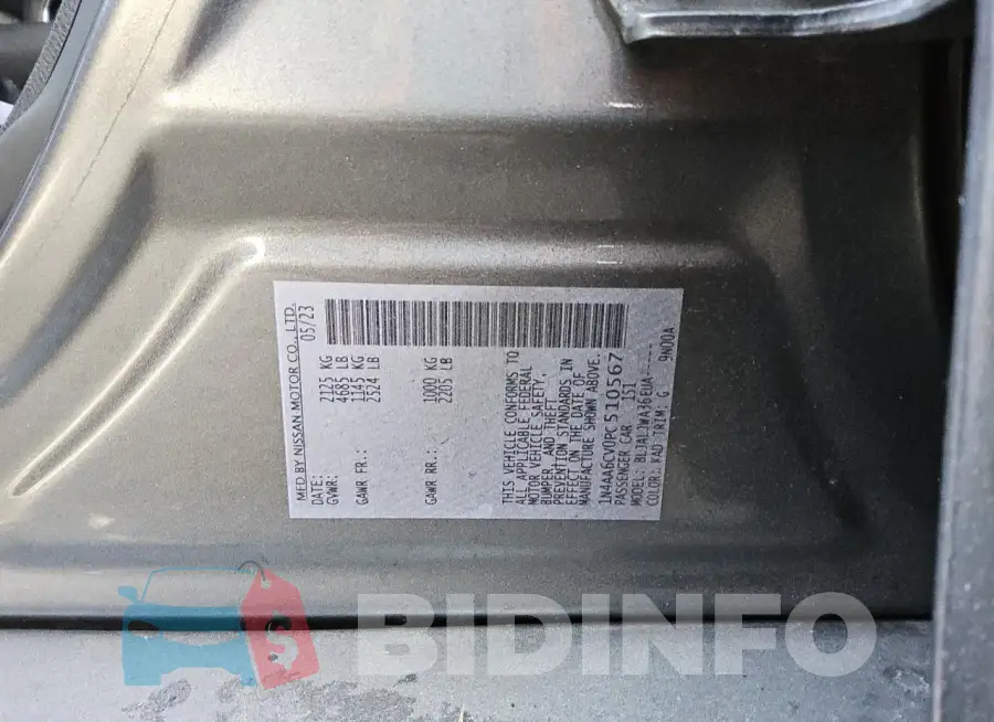 1N4AA6CV0PC510567 Photo# 12