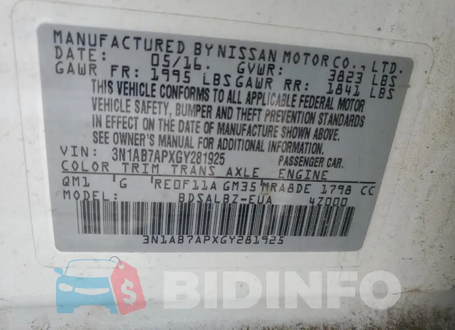 3N1AB7APXGY281925 Photo# 12