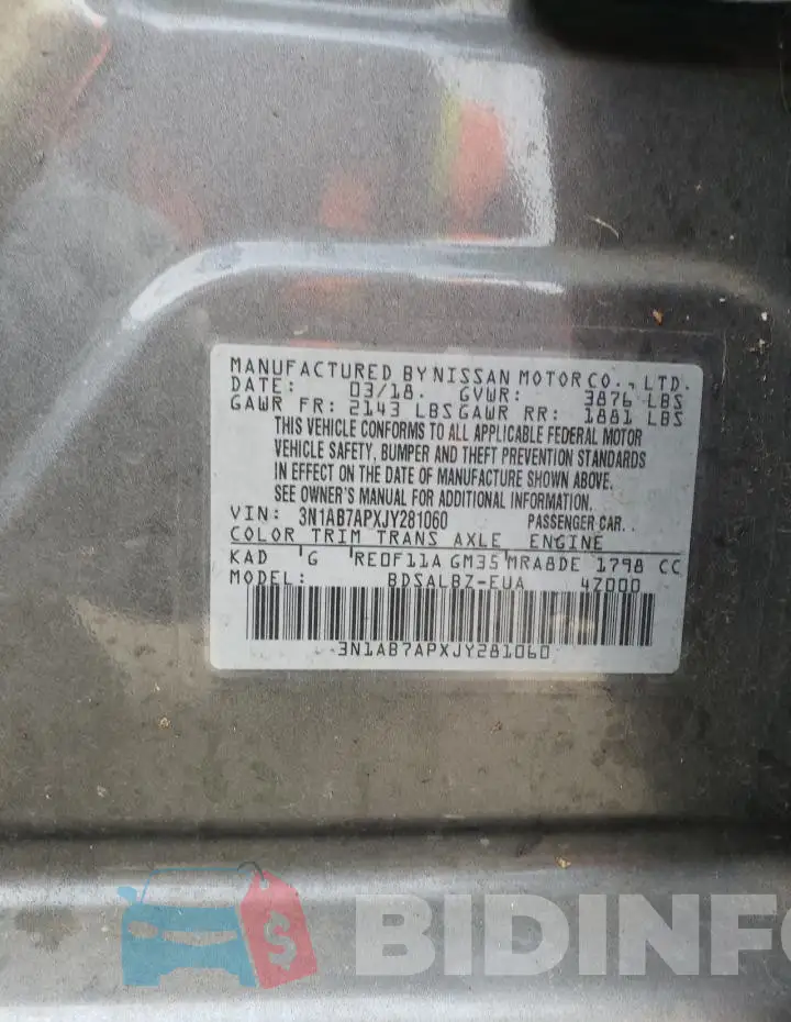 3N1AB7APXJY281060 Photo# 13