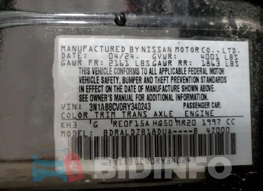3N1AB8CV0RY340243 Photo# 13