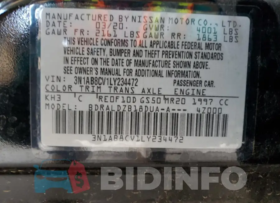 3N1AB8CV1LY234472 Photo# 12