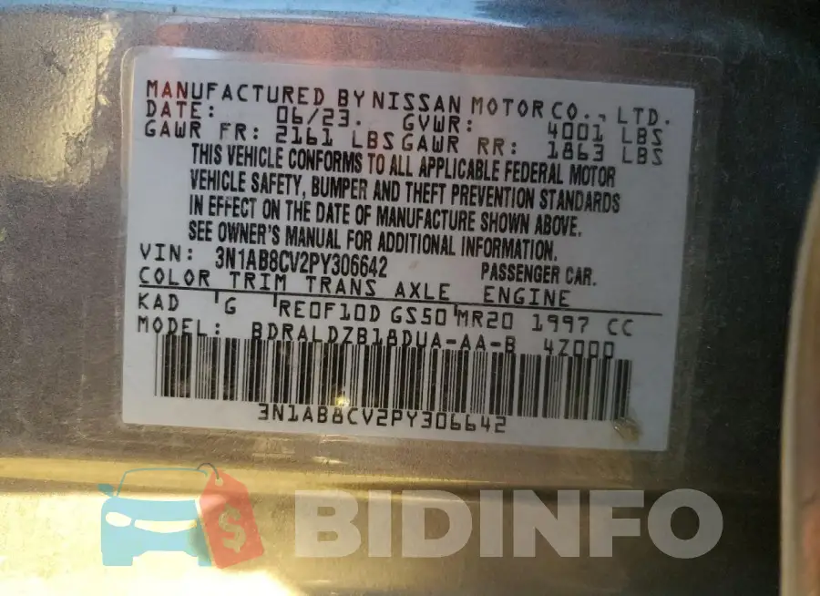 3N1AB8CV2PY306642 Photo# 13