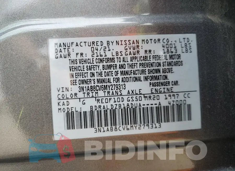 3N1AB8CV6MY279313 Photo# 12
