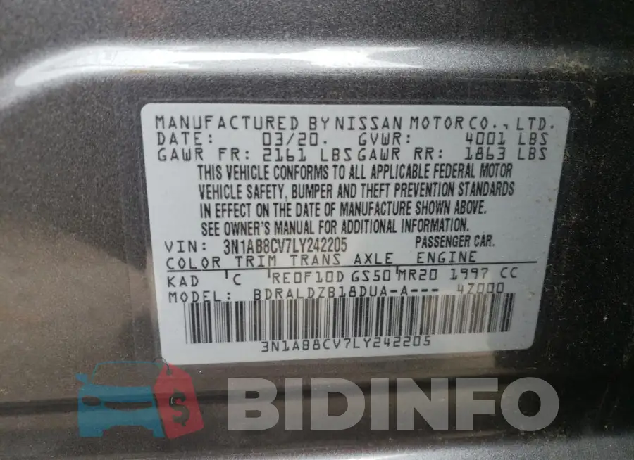 3N1AB8CV7LY242205 Photo# 12