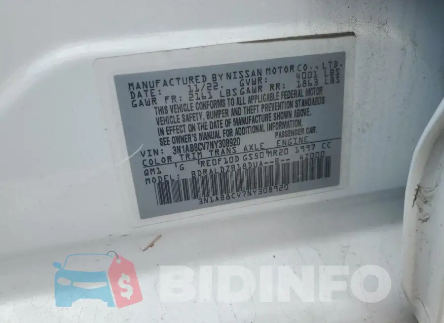 3N1AB8CV7NY308920 Photo# 12