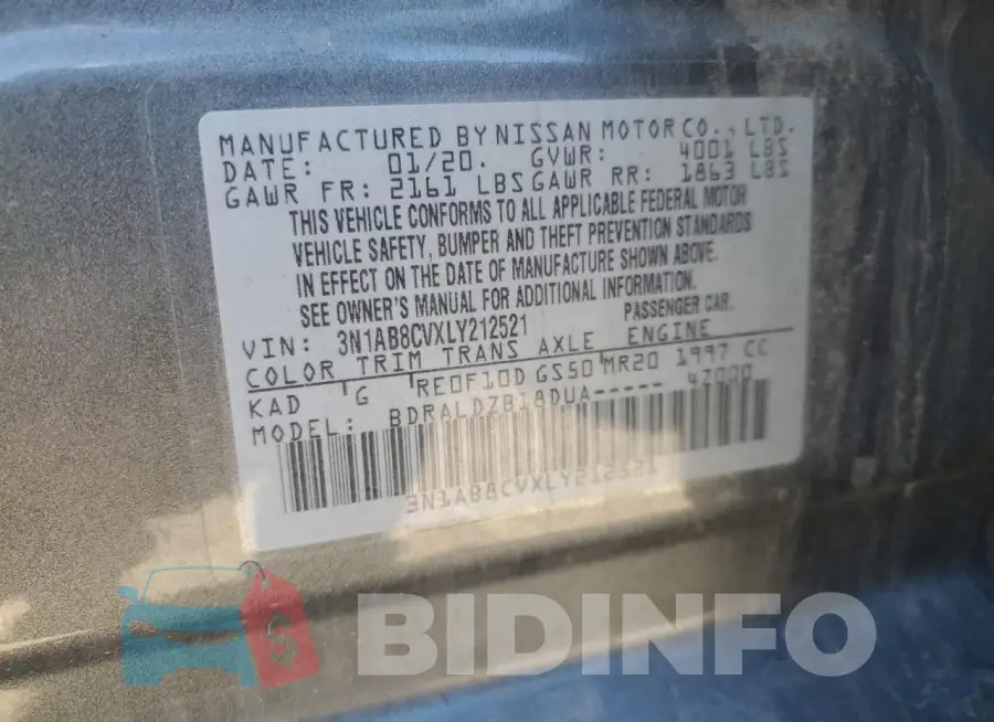 3N1AB8CVXLY212521 Photo# 13
