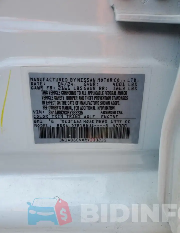 3N1AB8CVXRY333235 Photo# 12