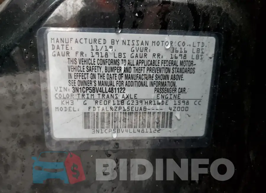 3N1CP5BV4LL481122 Photo# 13