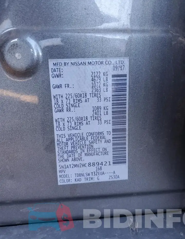 5N1AT2MV2HC889421 Photo# 13