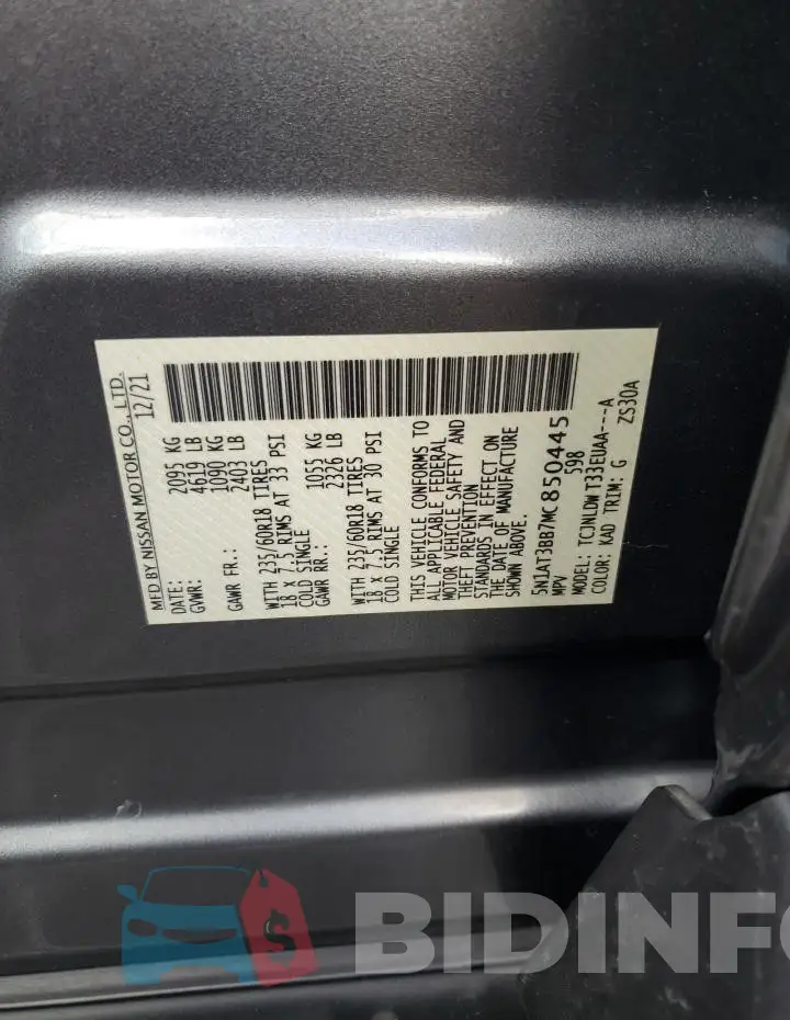 5N1AT3BB7MC850445 Photo# 13