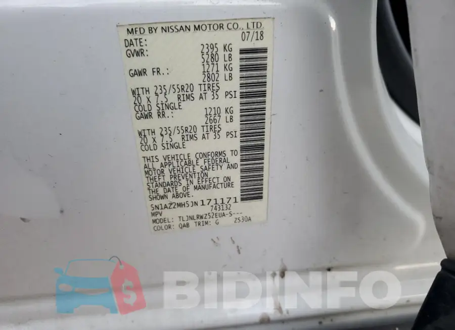 5N1AZ2MH5JN171171 Photo# 12