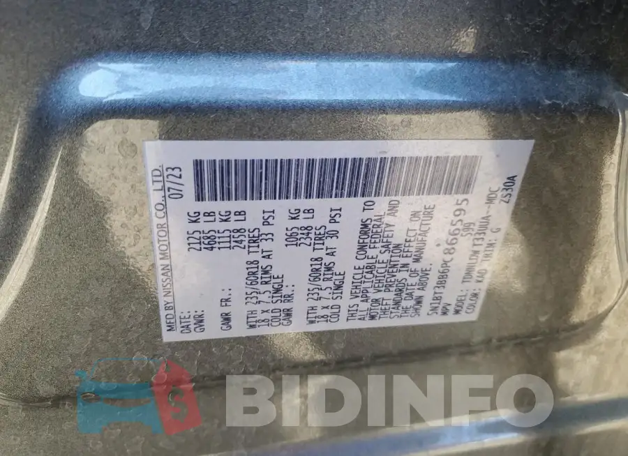 5N1BT3BB6PC866595 Photo# 13