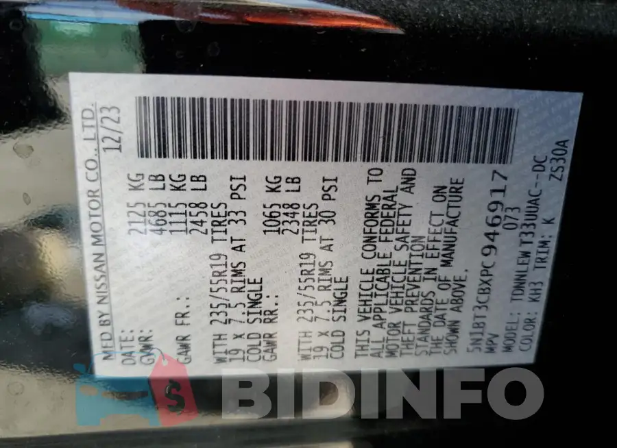 5N1BT3CBXPC946917 Photo# 13