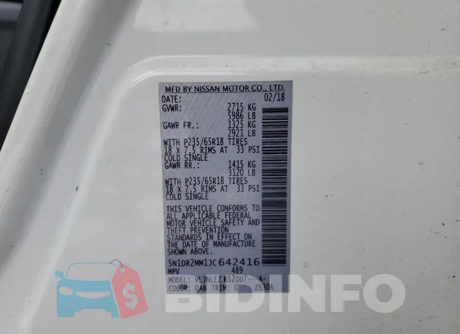 5N1DR2MM1JC642416 Photo# 13
