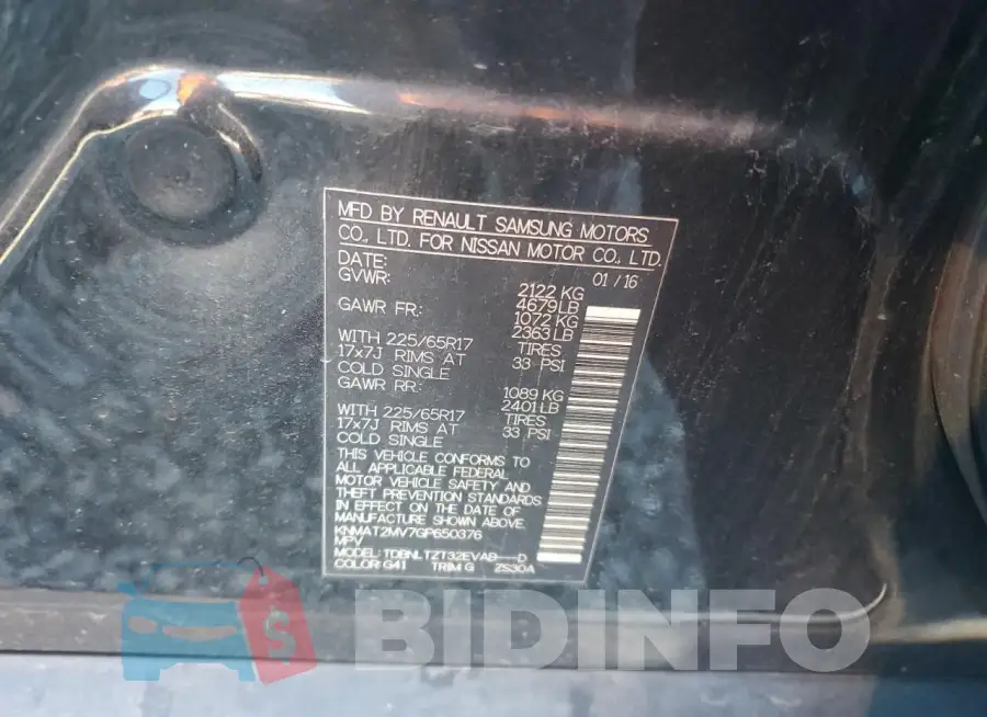 KNMAT2MV7GP650376 Photo# 13