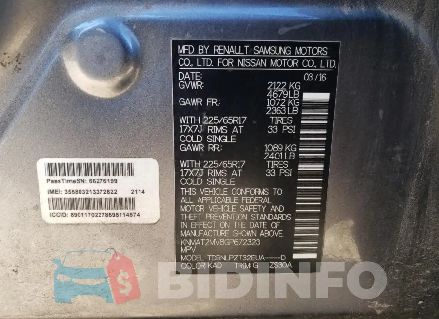 KNMAT2MV8GP672323 Photo# 13