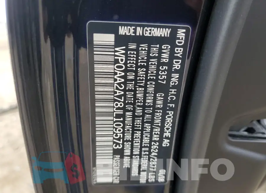 WP0AA2A78JL109573 Photo# 12