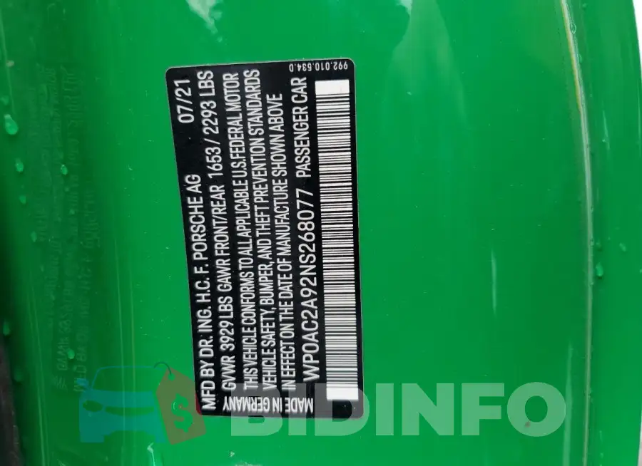 WP0AC2A92NS268077 Photo# 12
