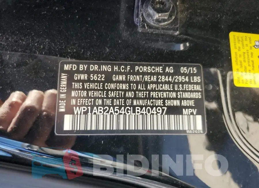 WP1AB2A54GLB40497 Photo# 13