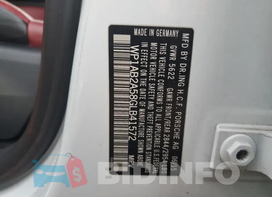 WP1AB2A58GLB41572 Photo# 13