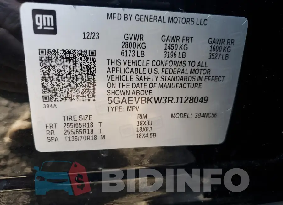 5GAEVBKW3RJ128049 Photo# 13