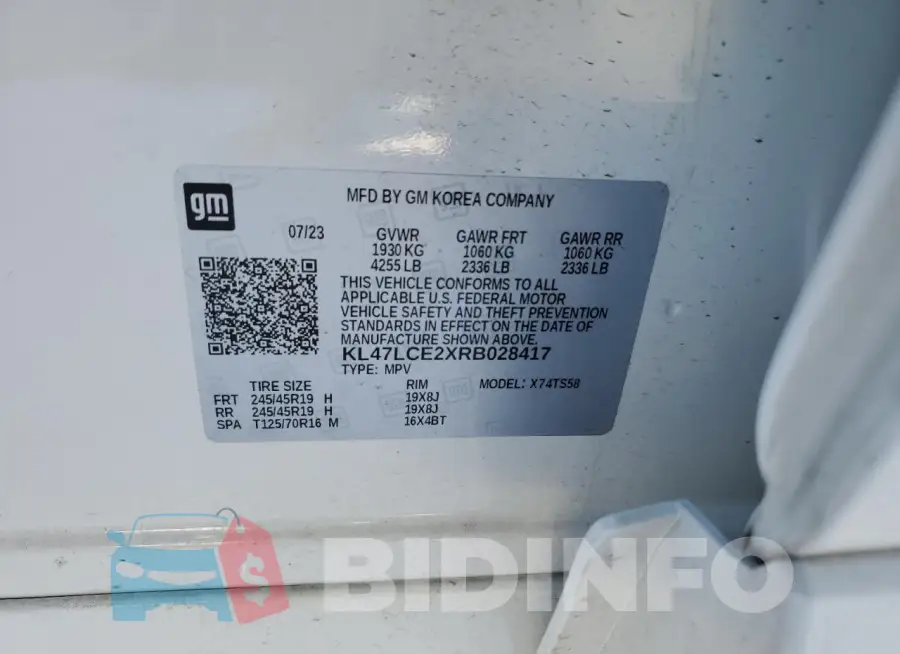 KL47LCE2XRB028417 Photo# 12