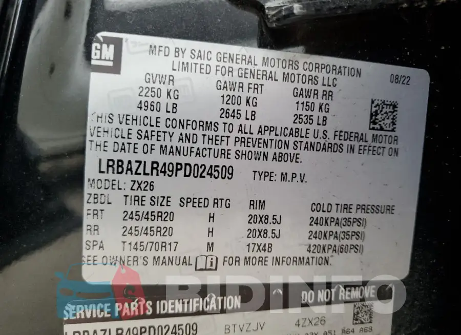 LRBAZLR49PD024509 Photo# 13
