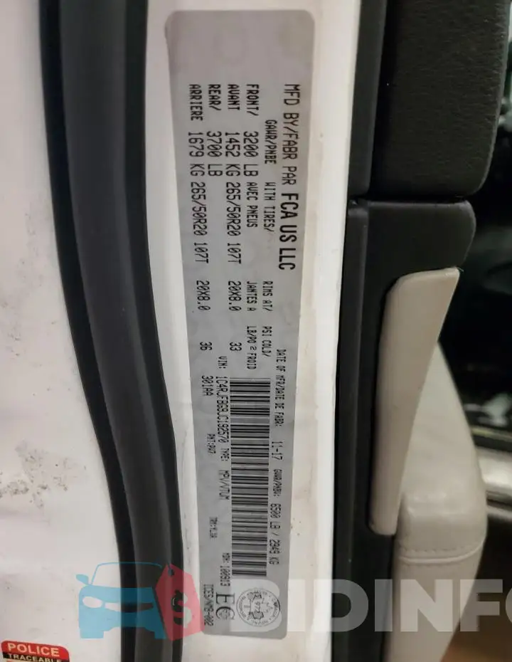 1C4RJFBG9JC192570 Photo# 14