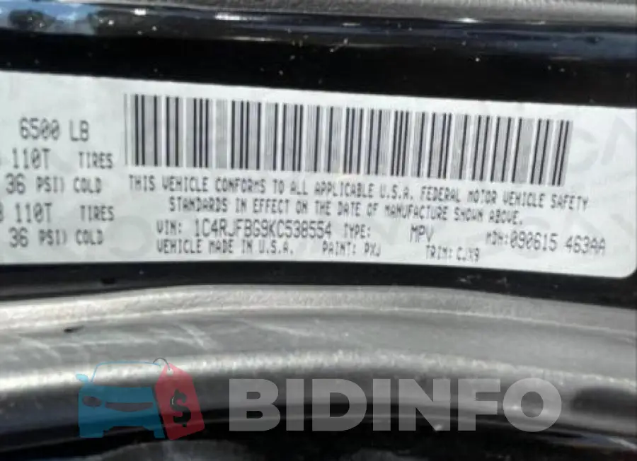 1C4RJFBG9KC538554 Photo# 10