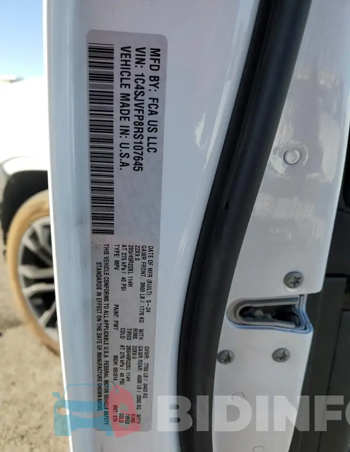 1C4SJVFP8RS107645 Photo# 13