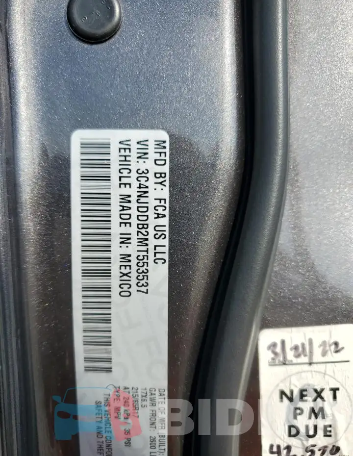3C4NJDDB2MT553537 Photo# 13