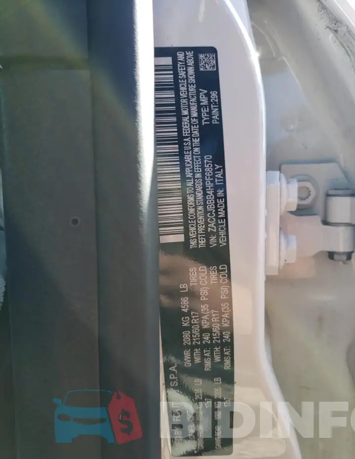 ZACCJBBB4HPF68570 Photo# 12