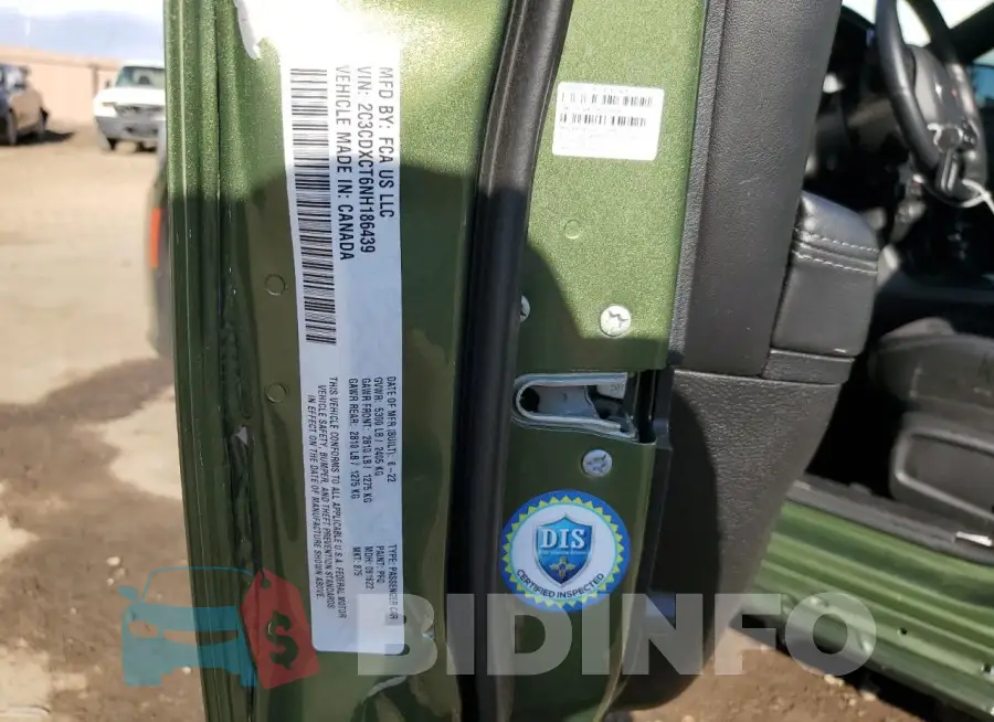 2C3CDXCT6NH186439 Photo# 12