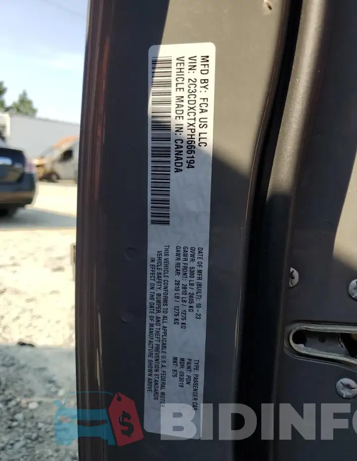 2C3CDXCTXPH666194 Photo# 12