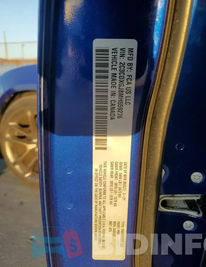 2C3CDXGJ8MH559276 Photo# 12