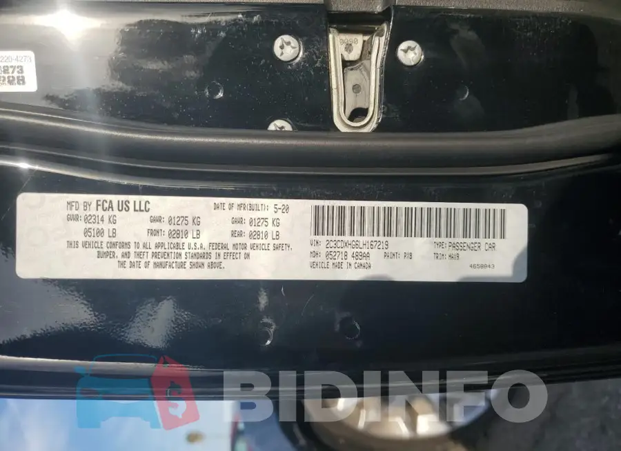 2C3CDXHG6LH167219 Photo# 12
