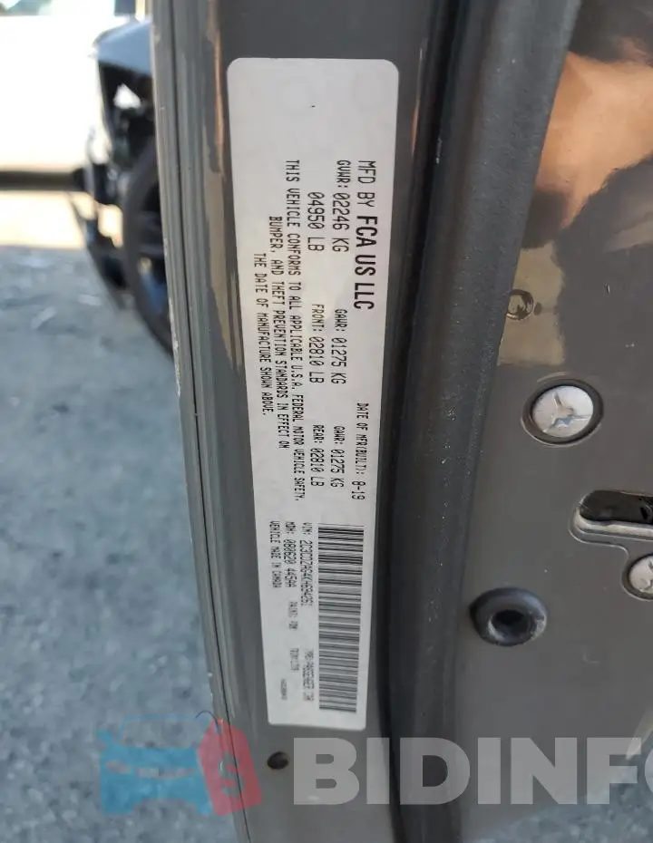 2C3CDZAG4KH694261 Photo# 12