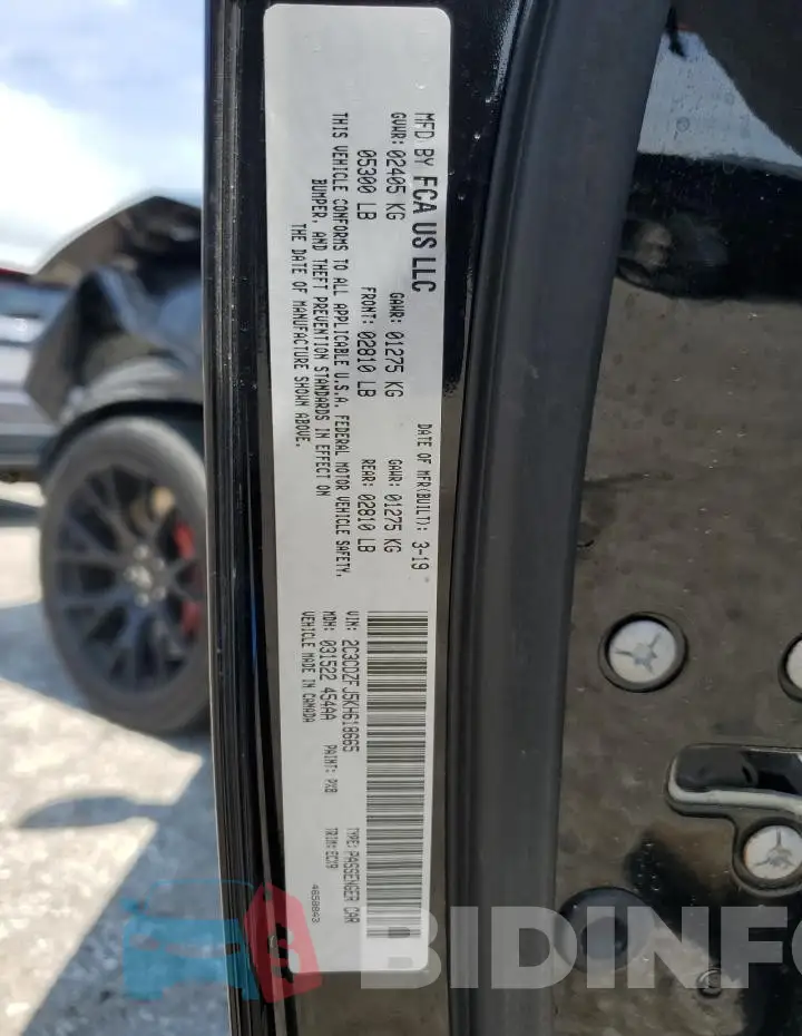 2C3CDZFJ5KH618665 Photo# 12