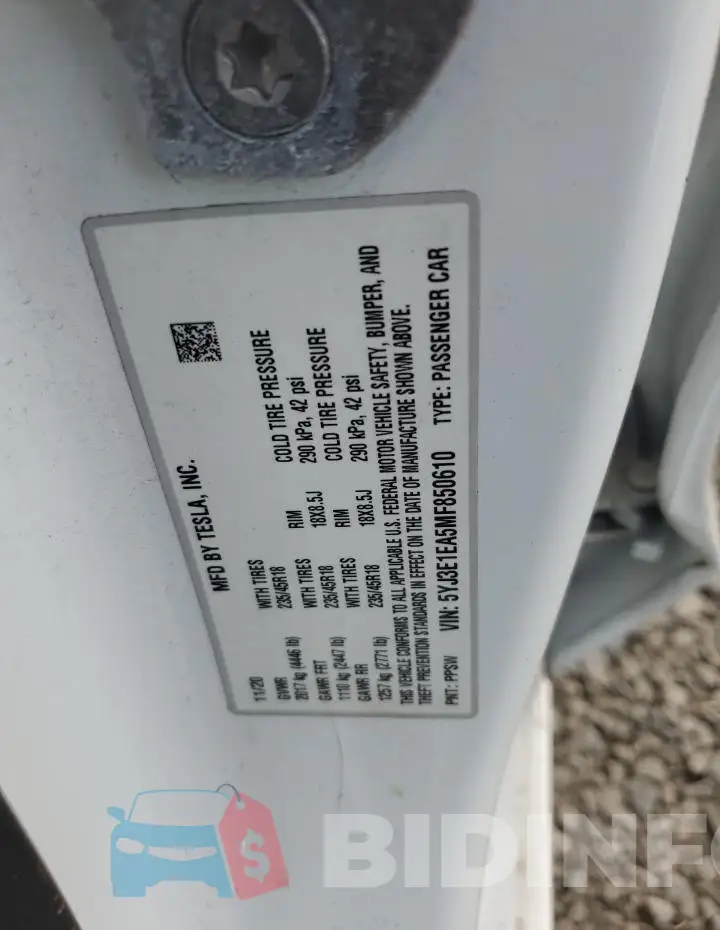 5YJ3E1EA5MF850610 Photo# 13